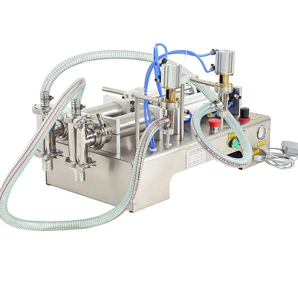 YH5002 Semi-automatic liquid filling machine for drink double nozzle
