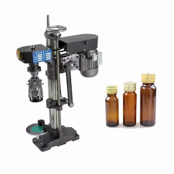 SK40F Semi automatic glass bottle screw aluminum metal cap ropp capping machine