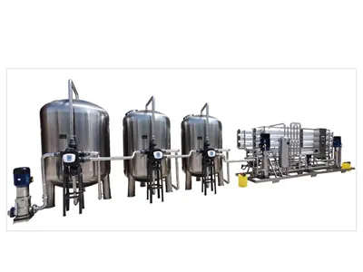 25 tons per hour fully automatic reverse osmosis pure water equipment system pre-treatment FRP