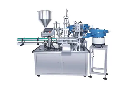 Automatic carousel filling capping machine for food and cosmetic