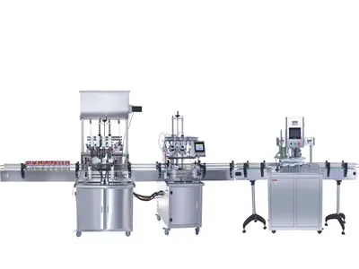 Automatic sauce filling capping labeling machine production line