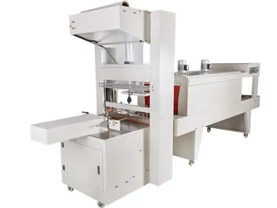 BZJ-5538 Semi-automatic cuff sleeve film machine & PE6040 Shrinking machine